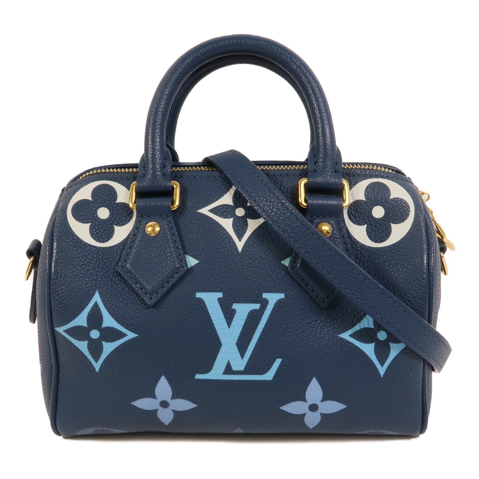 LOUIS VUITTON Monogram Empreinte Speedy Bandouliere 20手挽肩背兩用袋