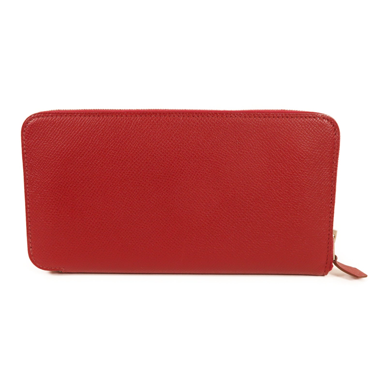 HERMES Epsom皮革Azap Long Wallet銀扣長錢包Rouge Grenade
