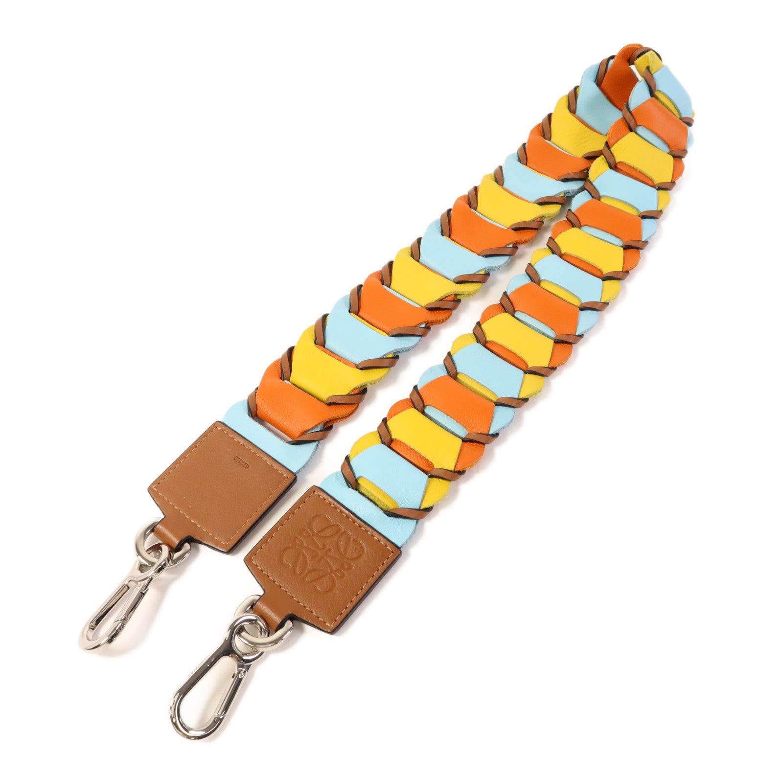 LOEWE 牛皮皮革Strap銀扣掛飾