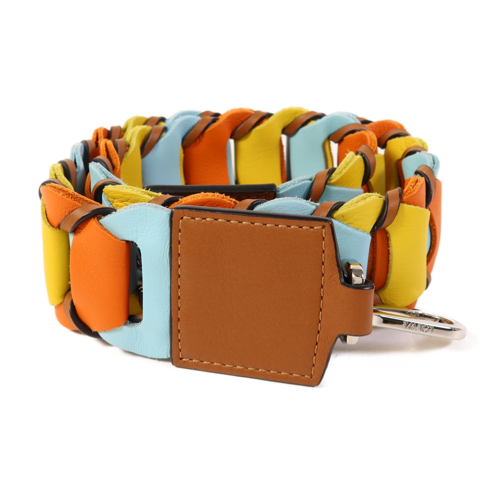 LOEWE 牛皮皮革Strap銀扣掛飾