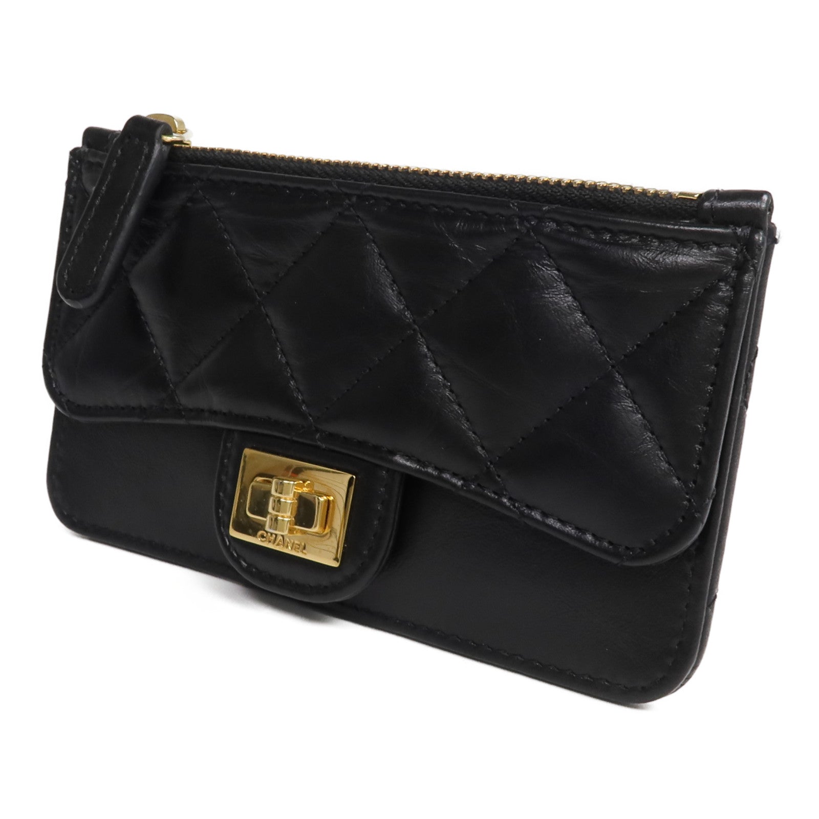 CHANEL 羊皮皮革2.55 Card Case卡片套