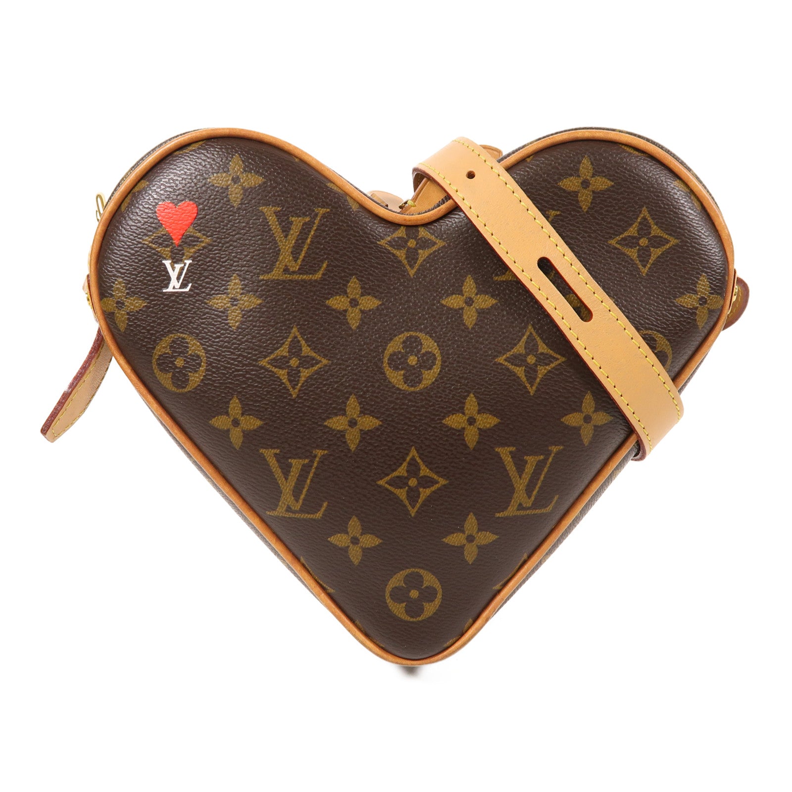 LOUIS VUITTON LV GHW Sac Coeur Shoulder Bag M57456 Monogram Game On Brown
