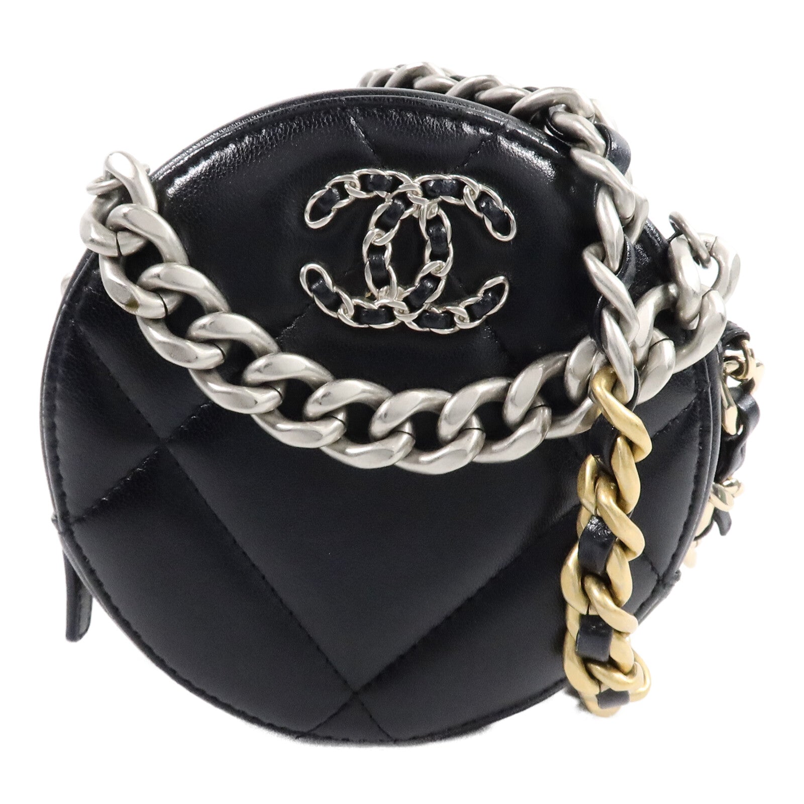 CHANEL 羊皮皮革Chanel 19 Round Chain肩背袋