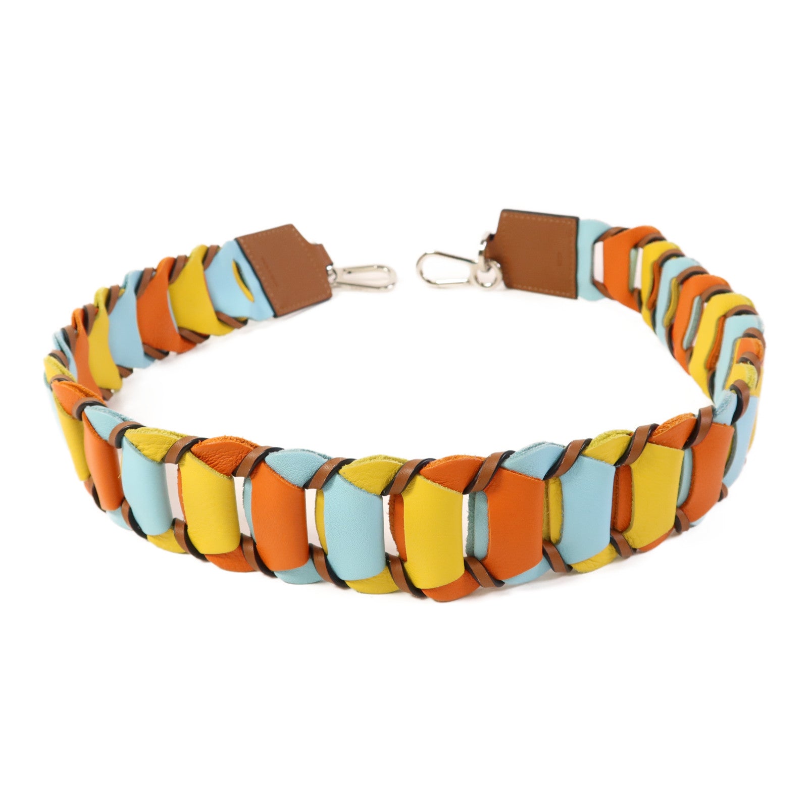 LOEWE 牛皮皮革Strap銀扣掛飾