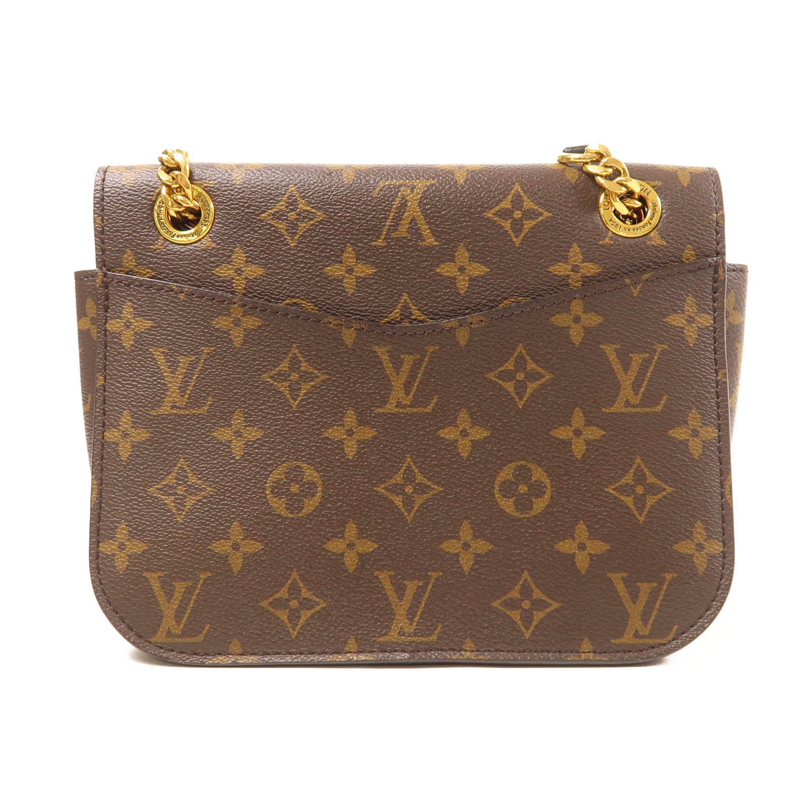 LOUIS VUITTON Monogram Passy金扣肩背袋棕色