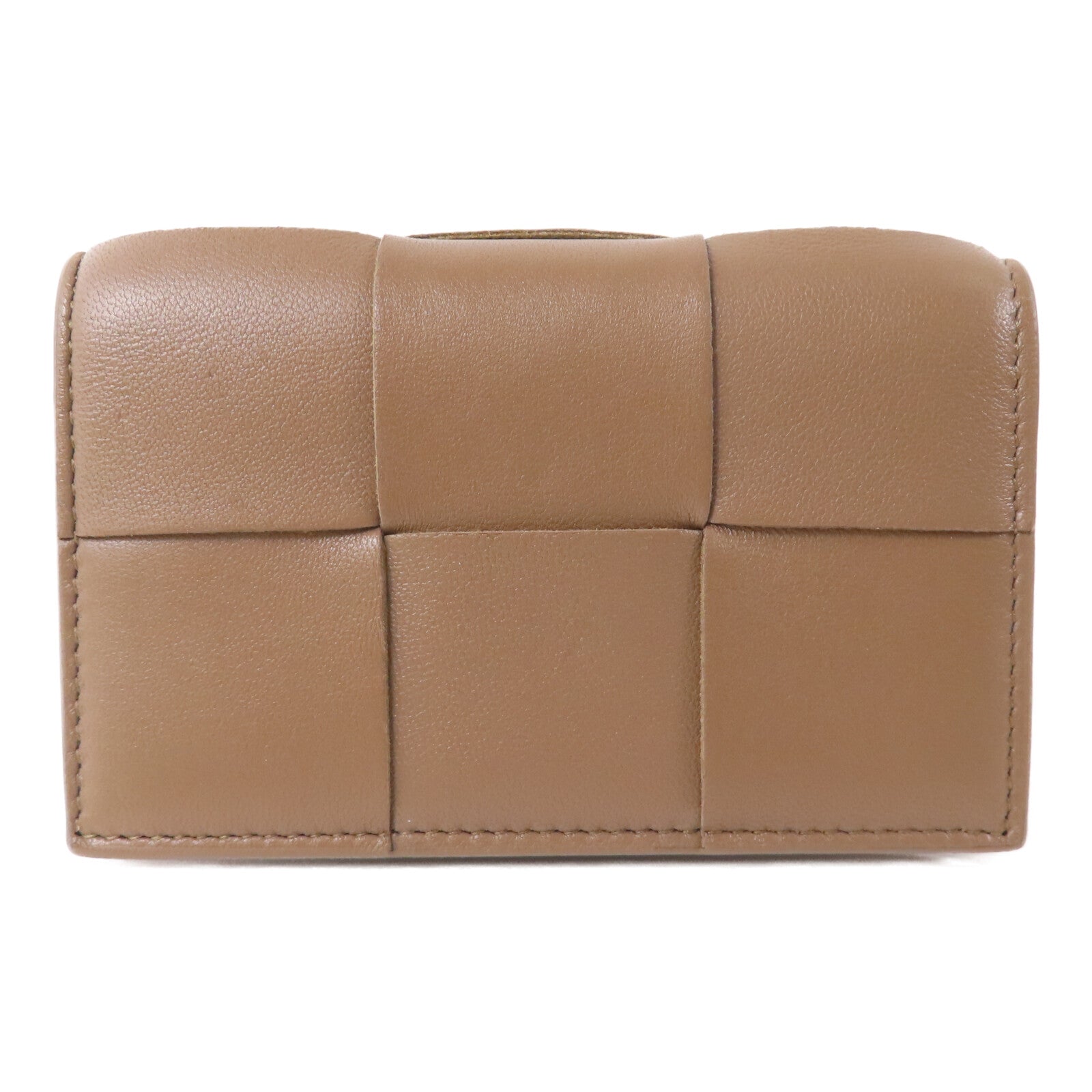 BOTTEGA VENETA 織紋皮革Card Holder金扣卡套