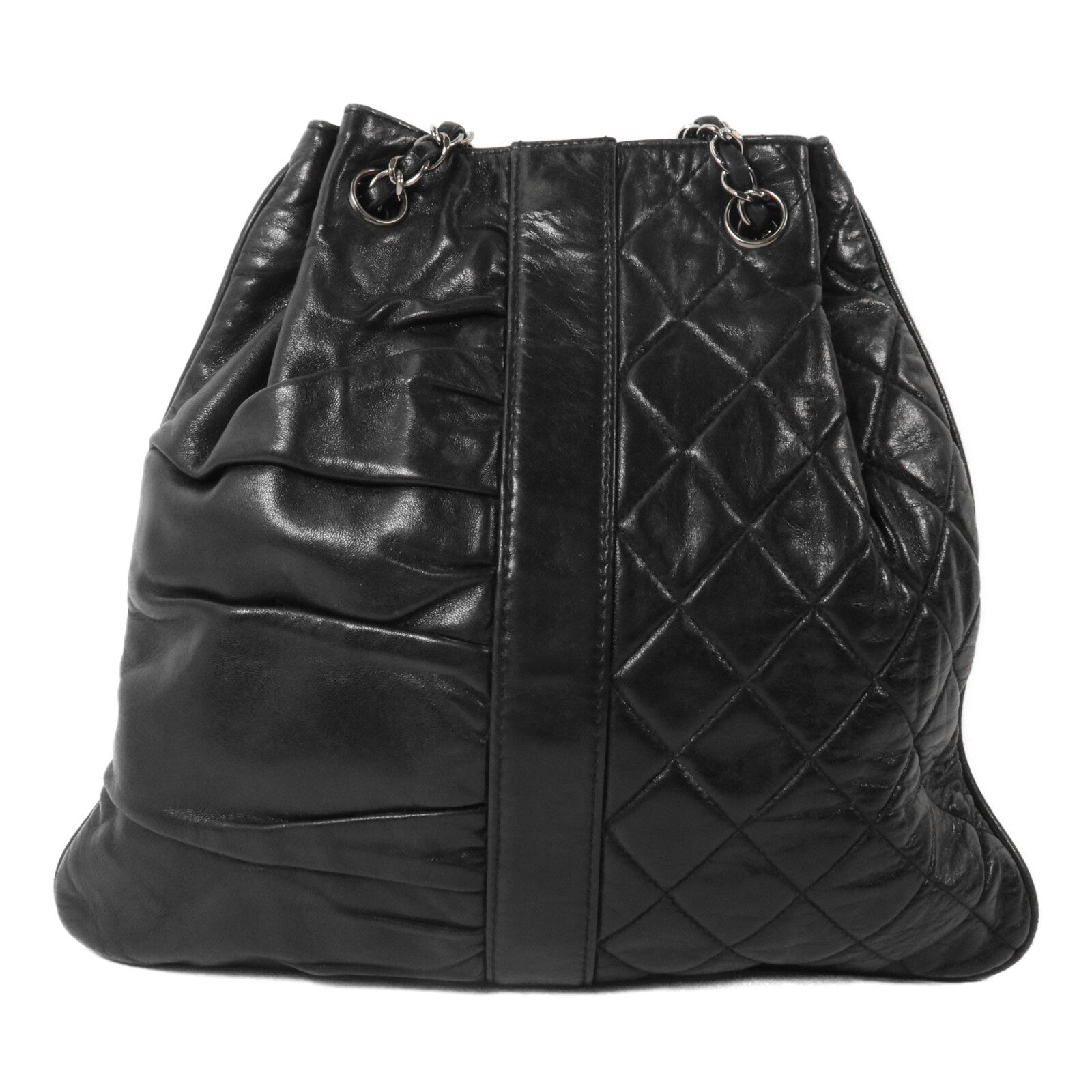 CHANEL 牛皮皮革Pile Ou Face Bag鏈帶肩背袋