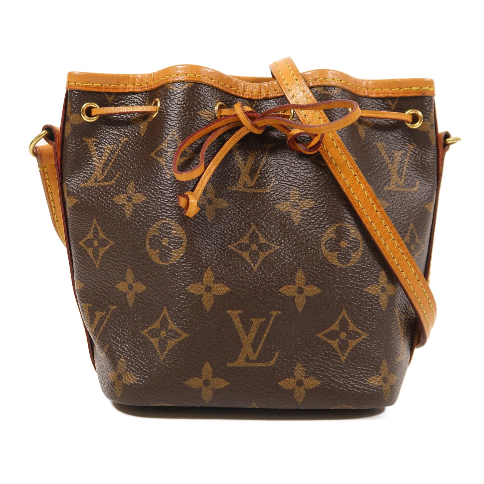 LOUIS VUITTON LV GHW Nano Noe Shoulder Crossbody Bag M41346 Monogram Brown