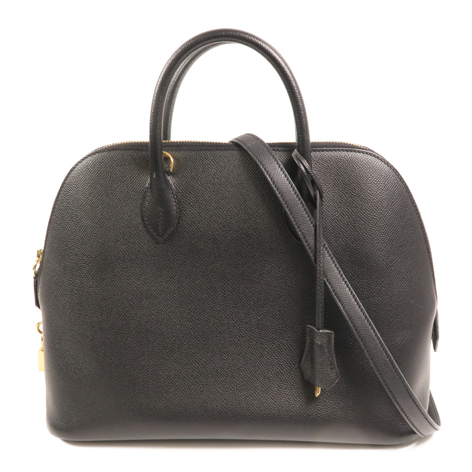 HERMES Epsom皮革Bolide1923 30金扣手挽肩背兩用袋Noir