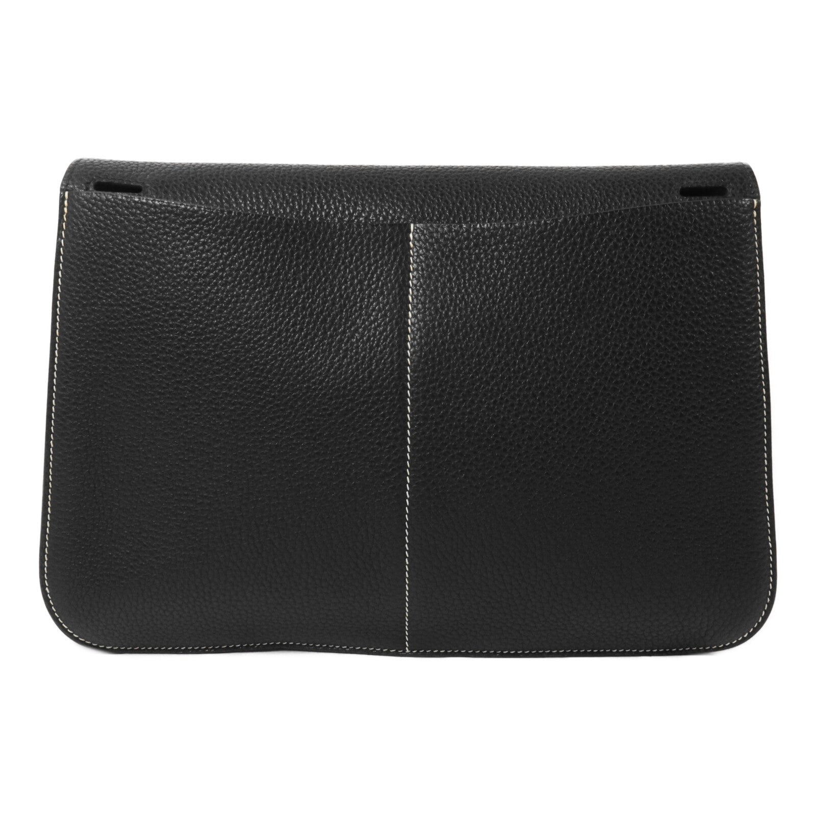 HERMES Clemence皮革Halzan 31手挽肩背兩用袋Noir