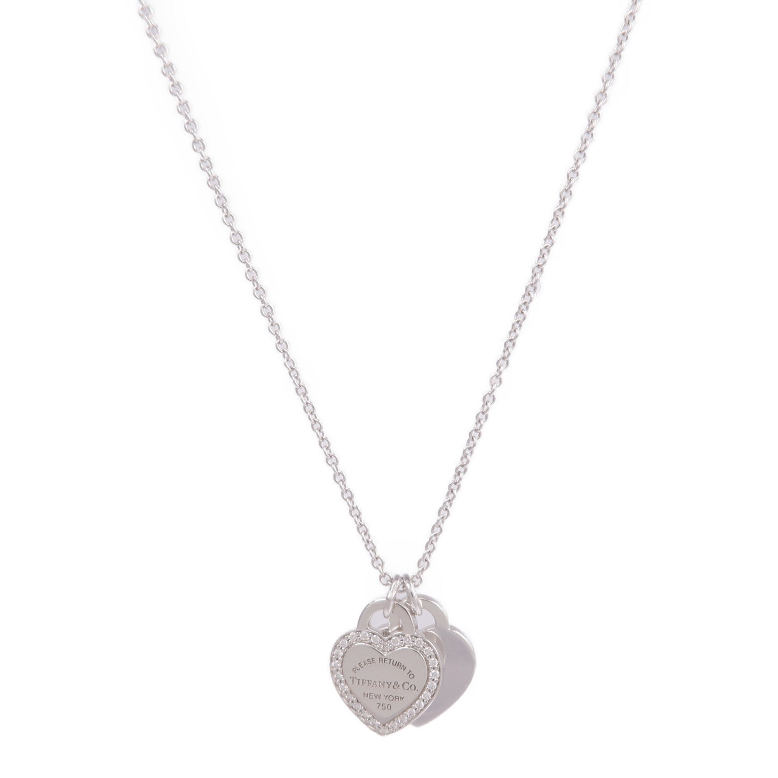 TIFFANY&CO 18K白金Return to Tiffany Heart Diamond鑽石項鍊