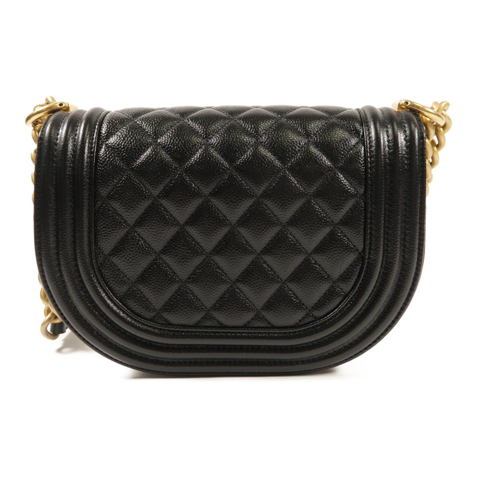 CHANEL 【激減優惠】牛皮皮革Boy金扣肩背袋