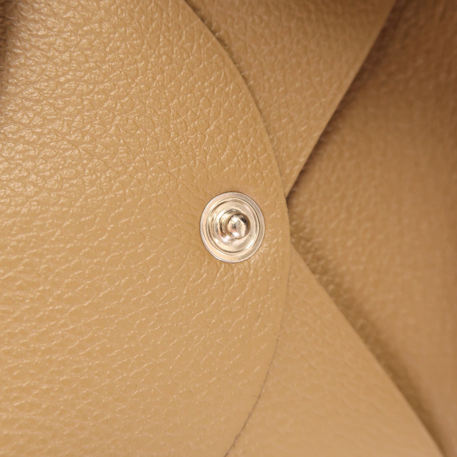 HERMES Evercolor皮革Bastia Change Purse銀扣零錢包Etoupe