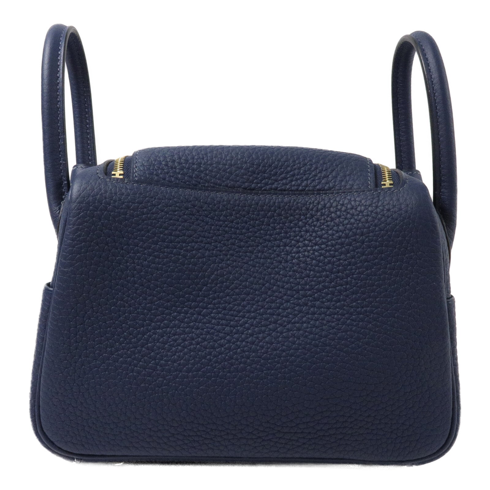 HERMES Clemence皮革Mini Lindy手挽肩背兩用袋Blue De Prusse