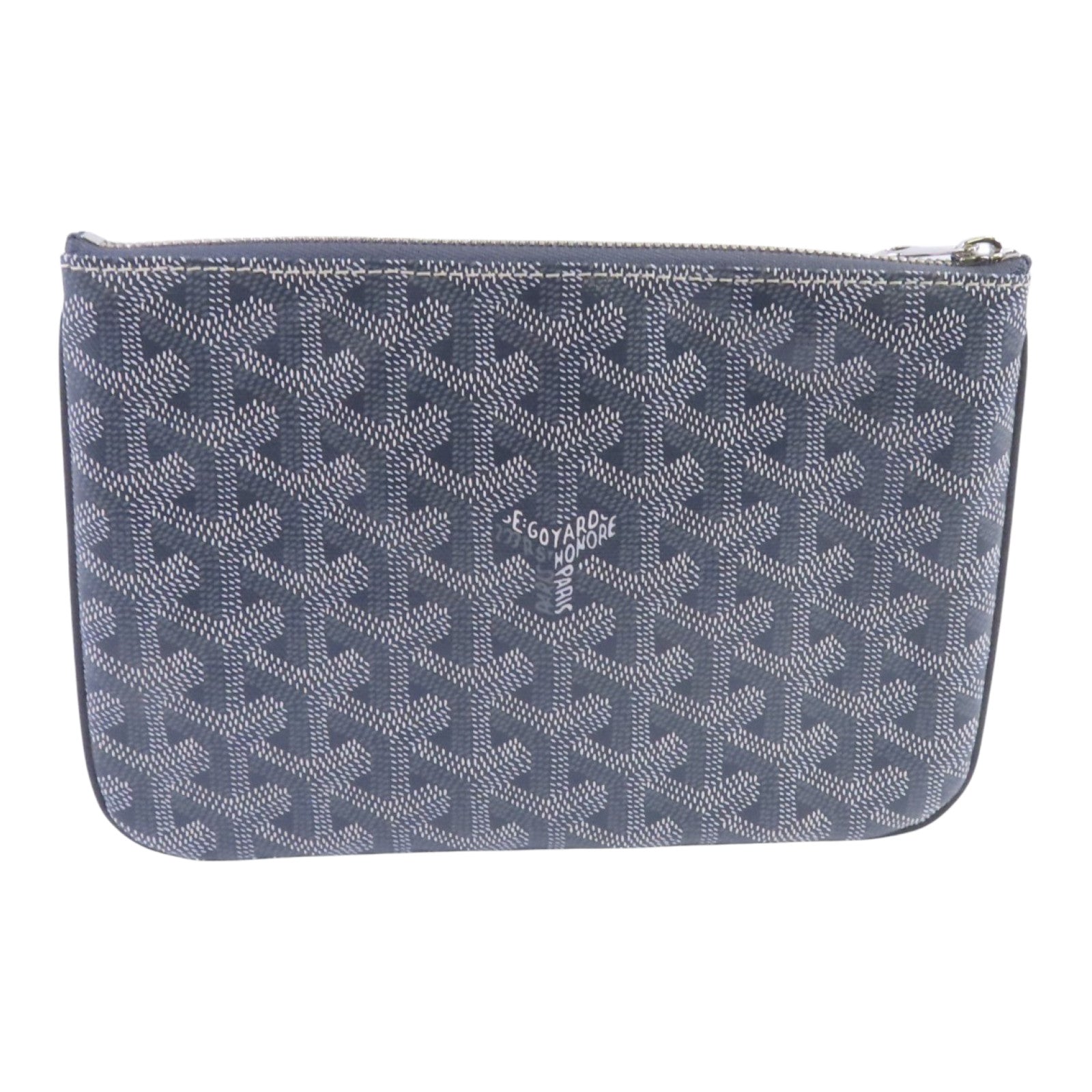 GOYARD 塗層帆布Pouch銀扣手拿包