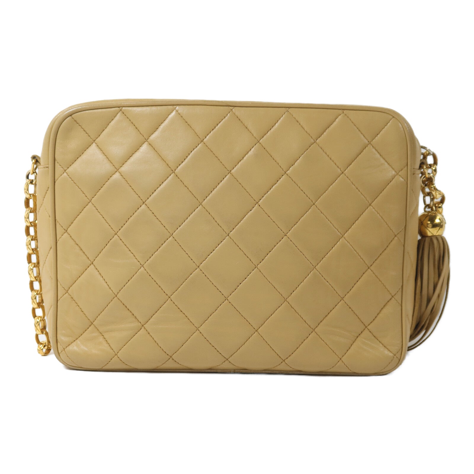 CHANEL 羊皮皮革Vintage Chain Shoulder鏈帶肩背袋