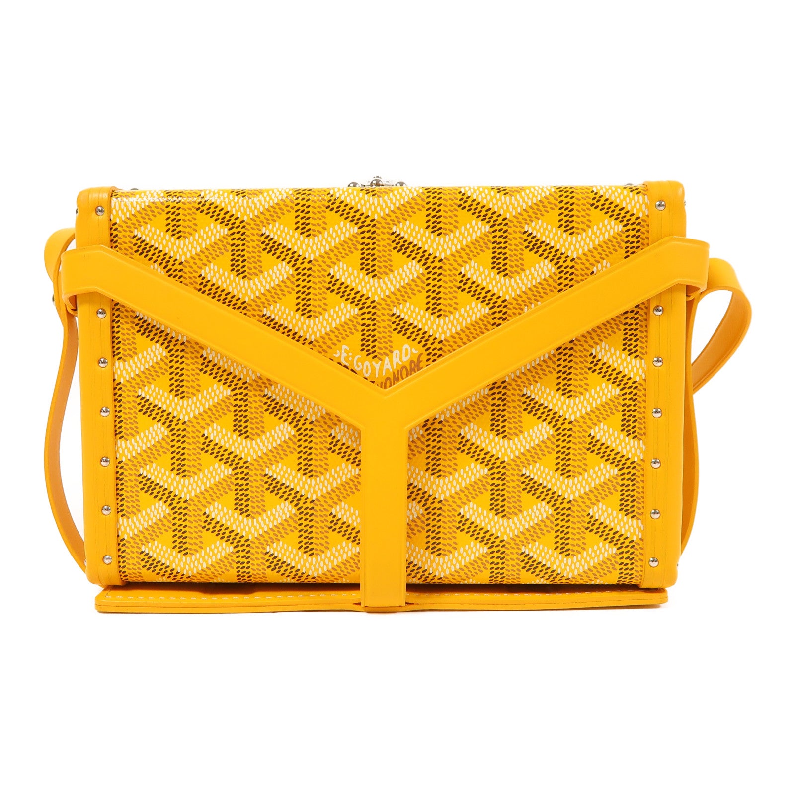 GOYARD 塗層帆布Minaudiere Trunk Bag銀扣肩背袋