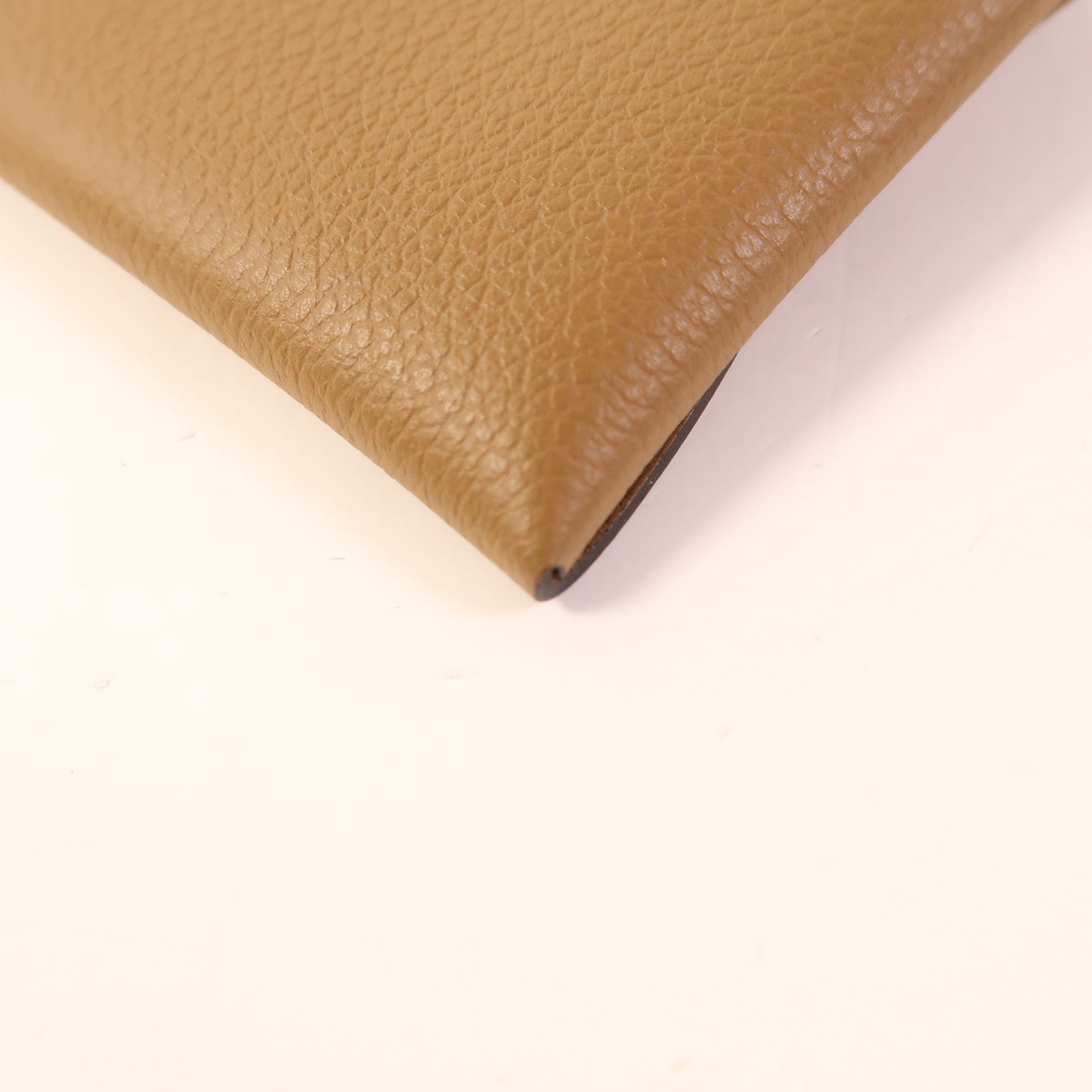 HERMES Evercolor皮革Bastia Change Purse銀扣零錢包Etoupe