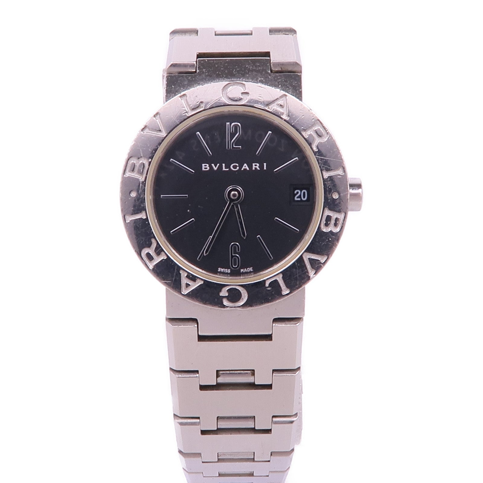 BVLGARI BB23SS Quartz Watch Stainless Steel Black