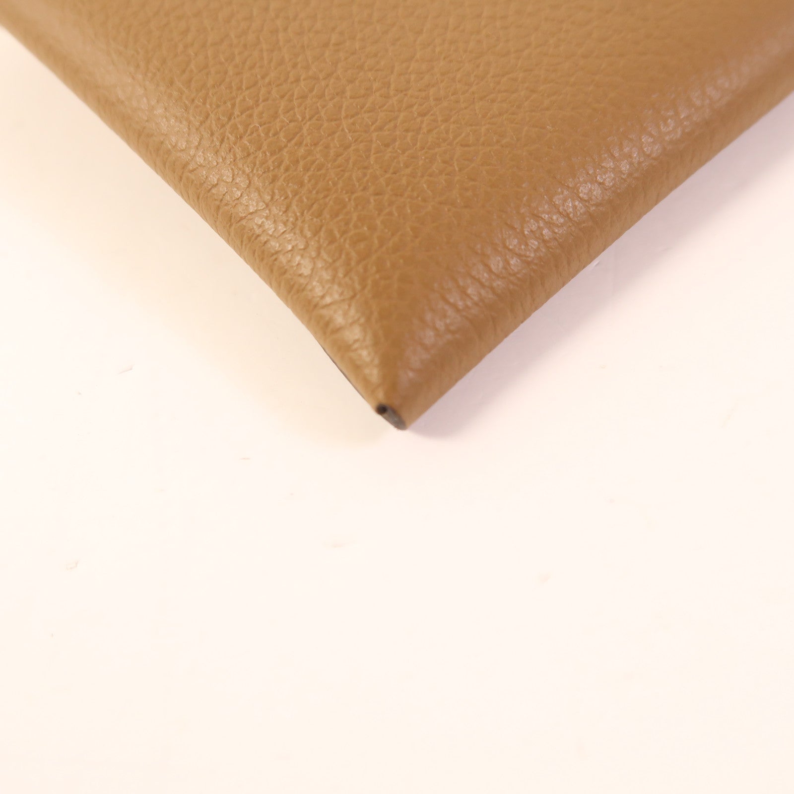 HERMES Evercolor皮革Bastia Change Purse銀扣零錢包Etoupe