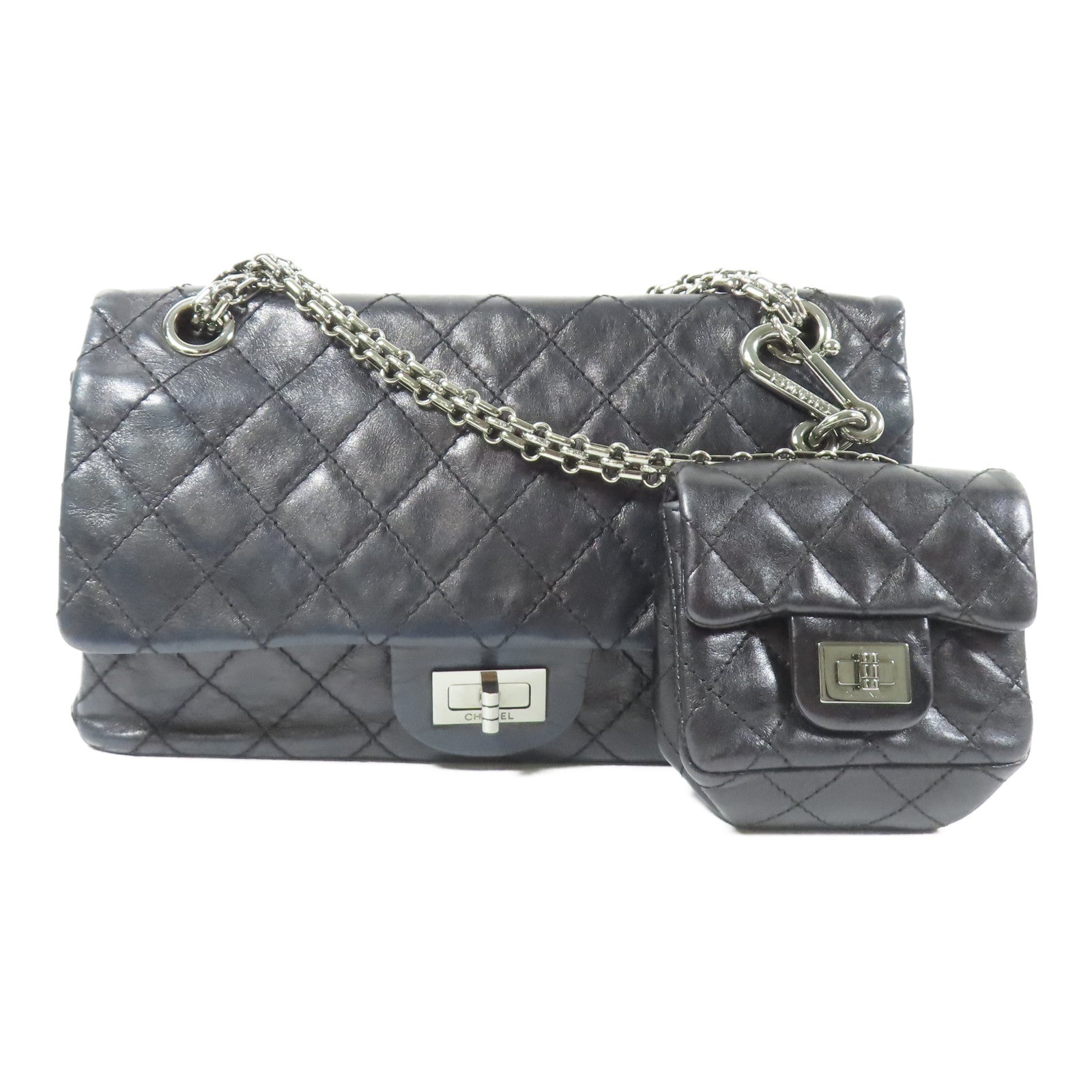 CHANEL 牛皮皮革2.55 Chain Shoulder鏈帶肩背袋