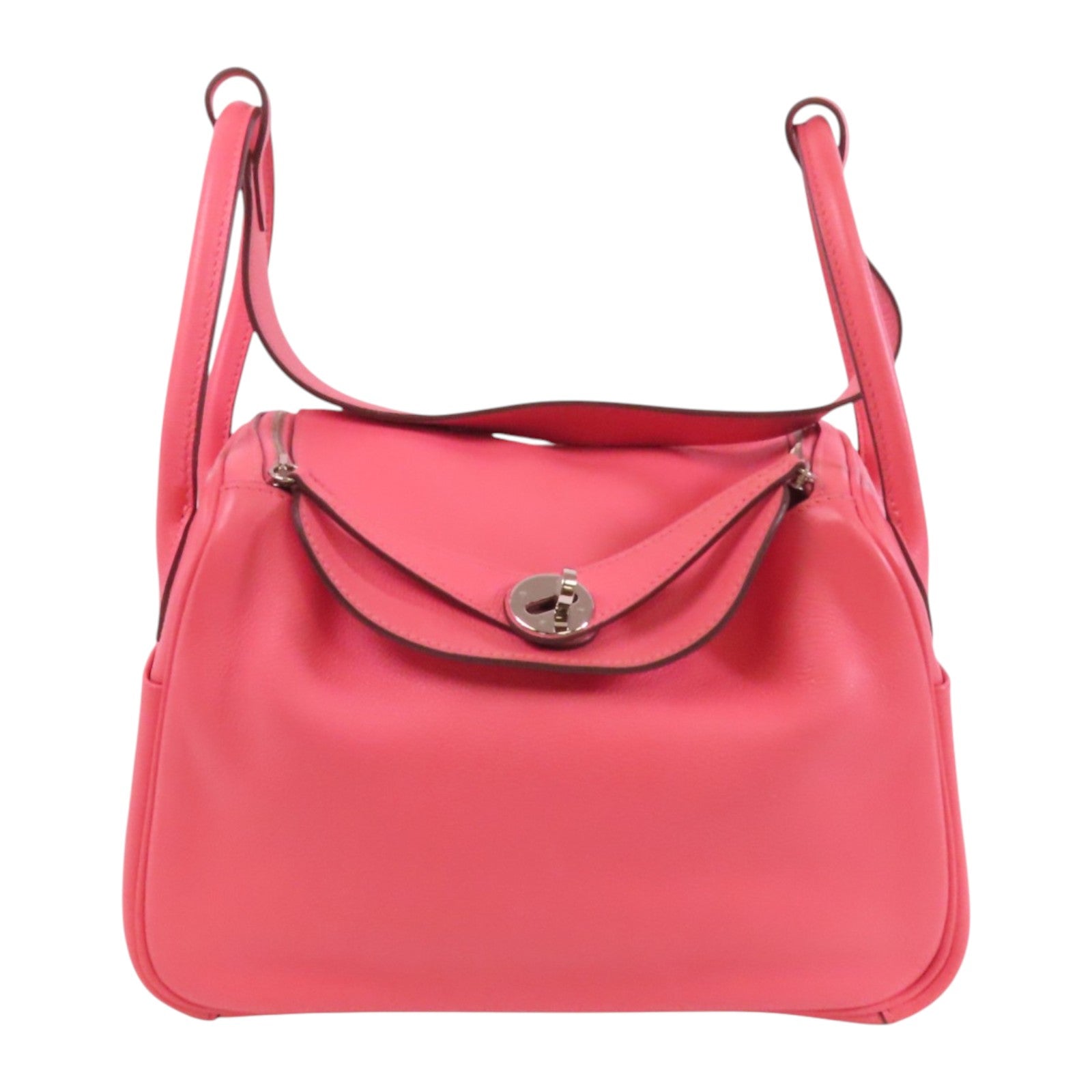 HERMES Evercolor皮革Lindy 26銀扣肩背袋