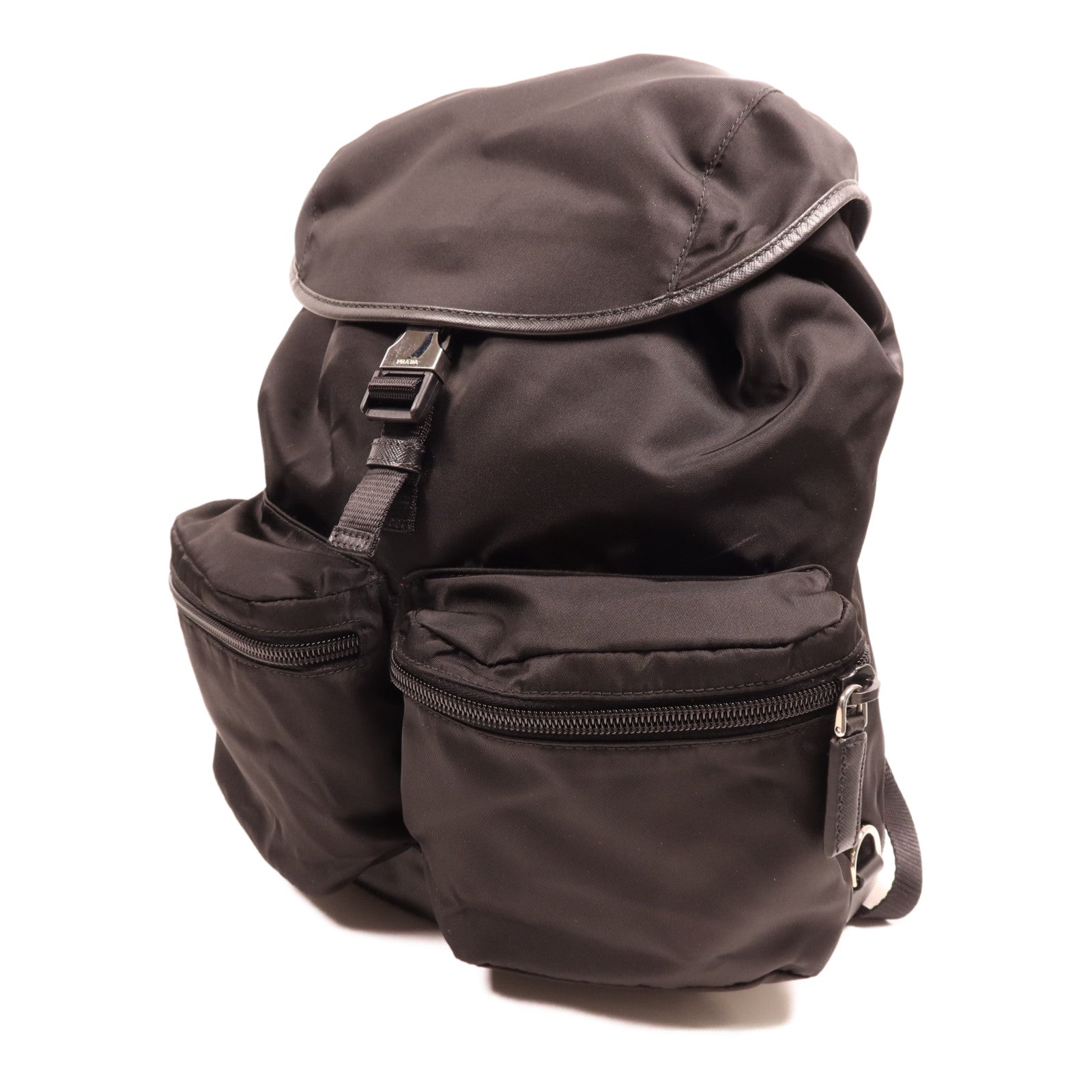 PRADA 尼龍Rucksack銀扣背包