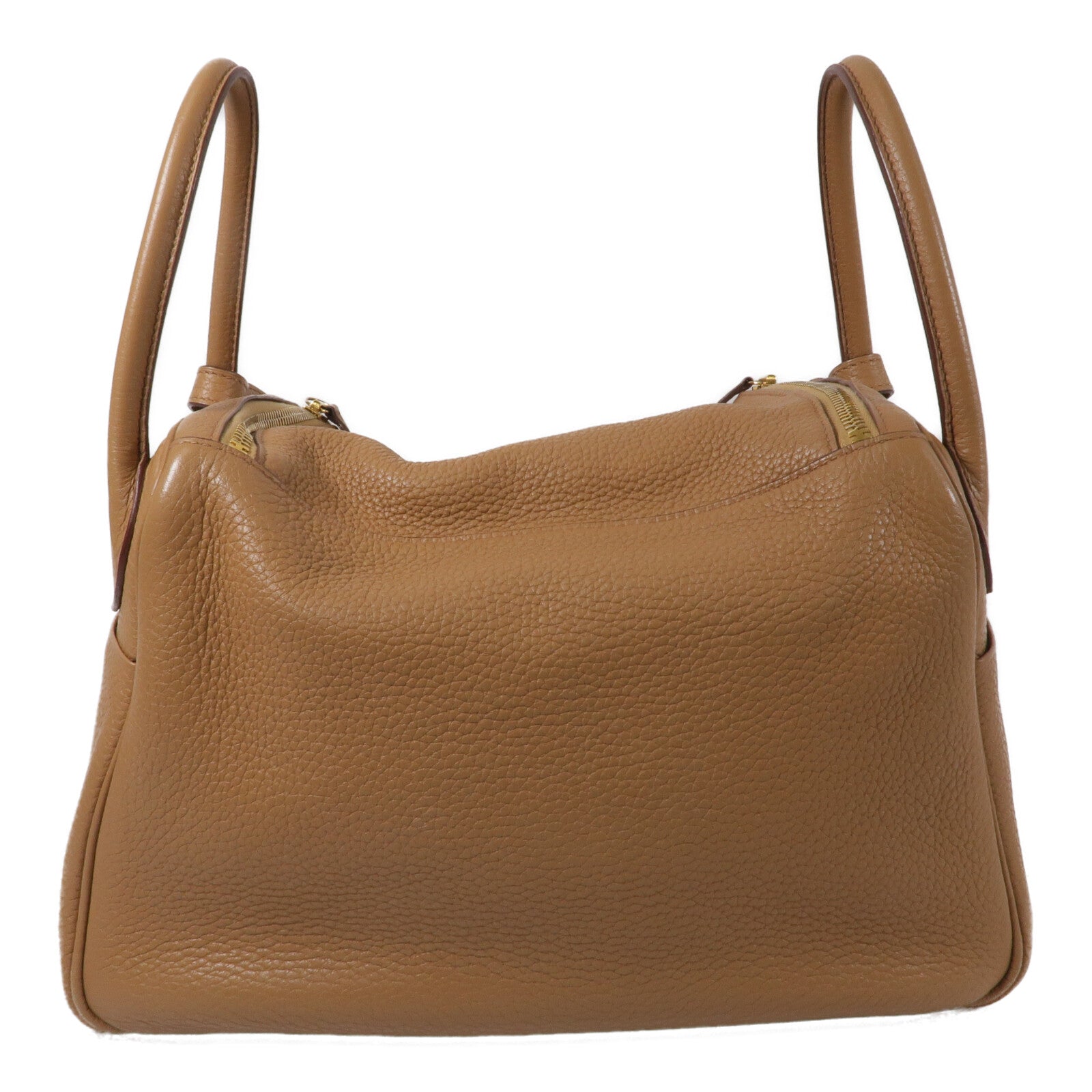 HERMES Clemence皮革Lindy 30手挽肩背兩用袋Naturel Sable