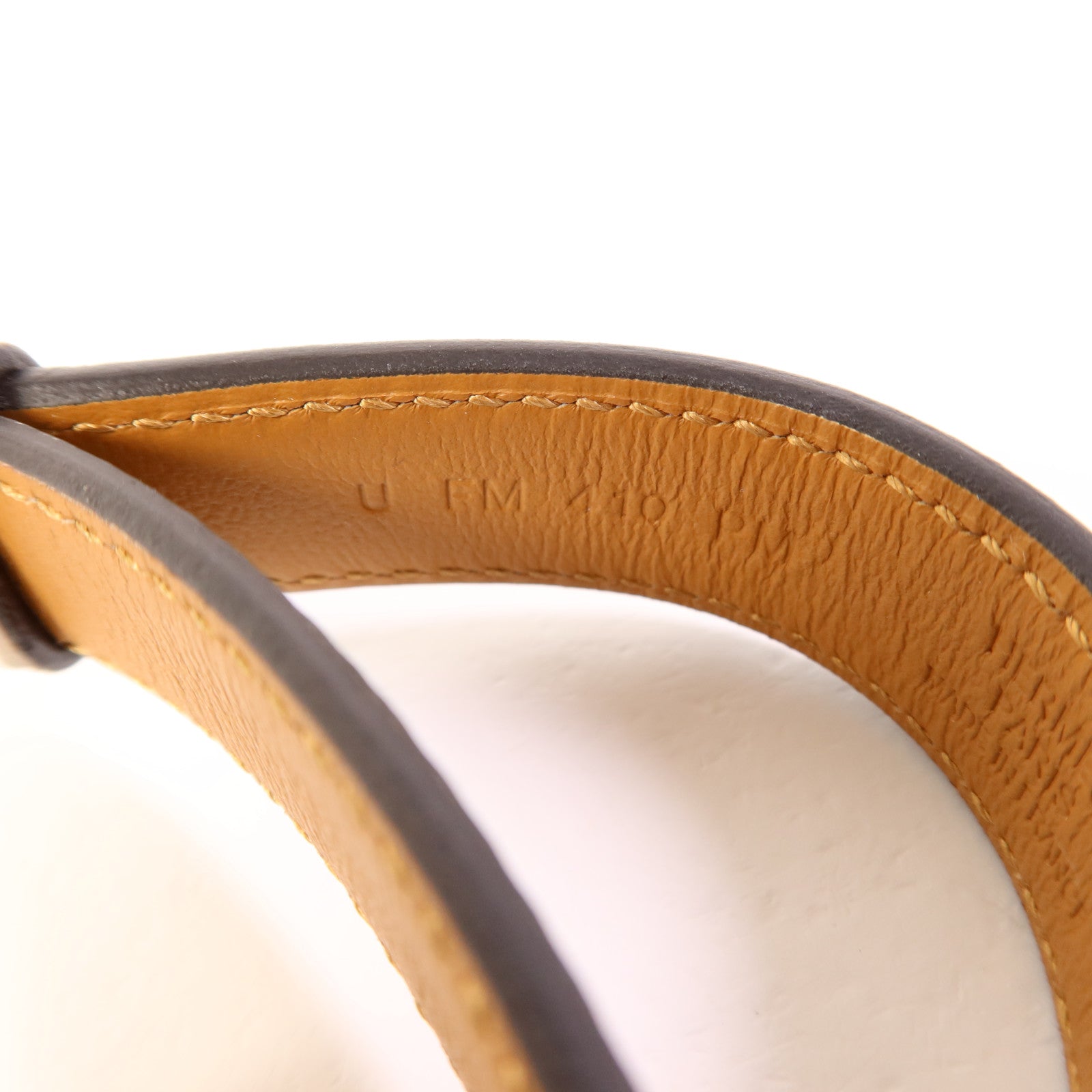 HERMES Epsom皮革Kelly Belt金扣皮帶Etoupe