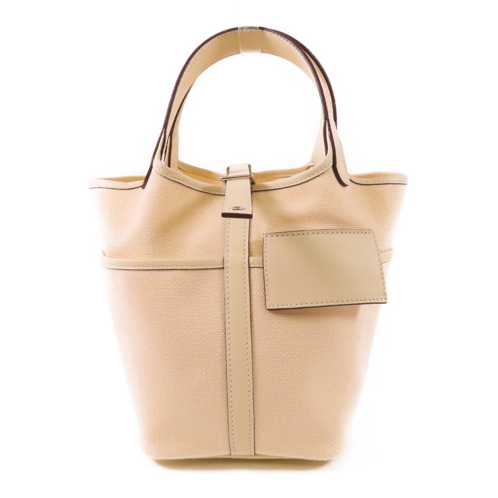 HERMES 帆布Picotin PM Cargo挽袋Nata