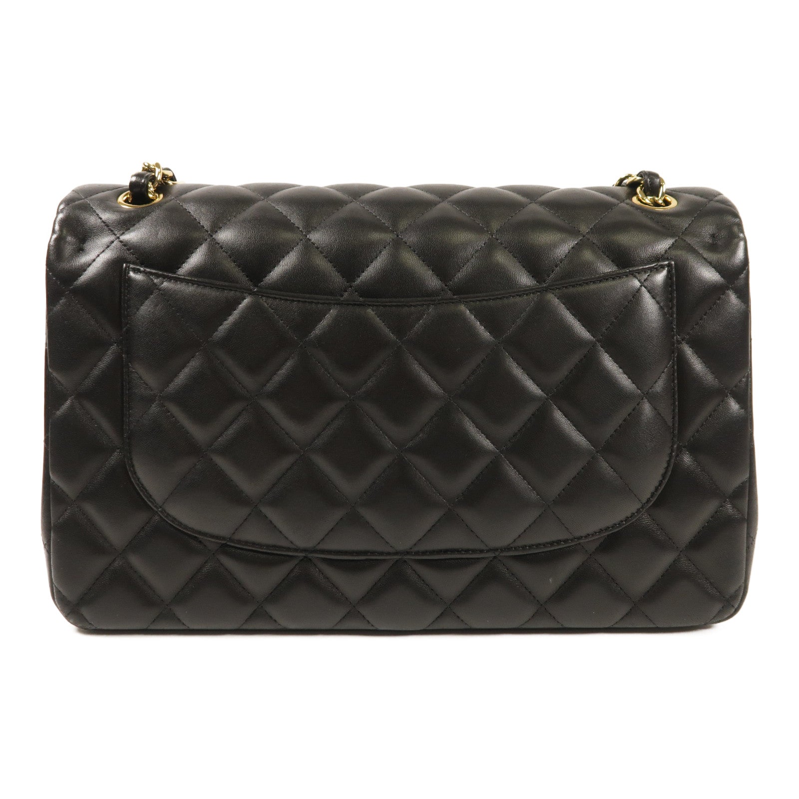 CHANEL CC GHW Large Classic Chain Shoulder Bag Calfskin Leather Black