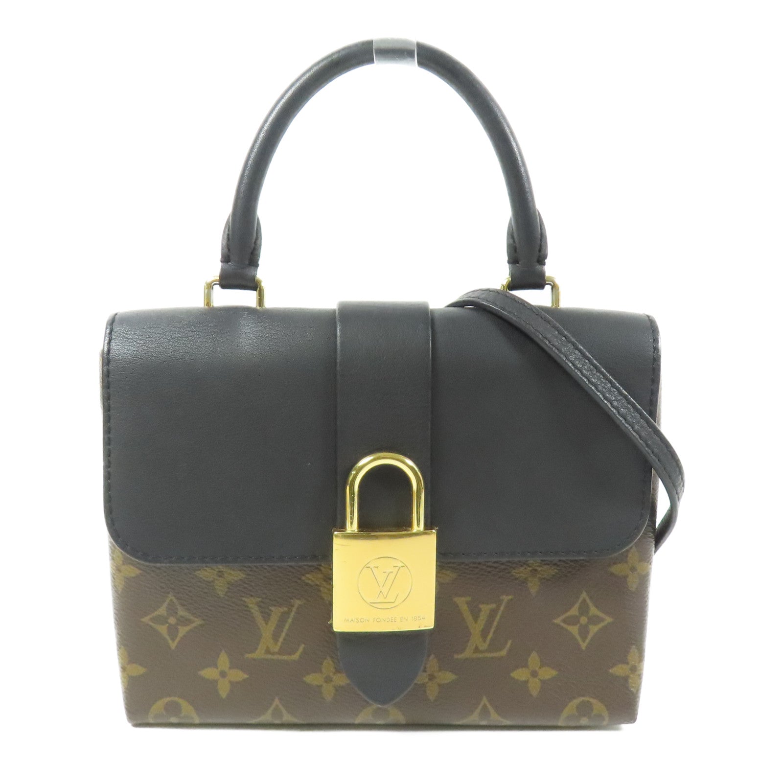 LOUIS VUITTON Monogram Locky BB金扣手挽肩背兩用袋