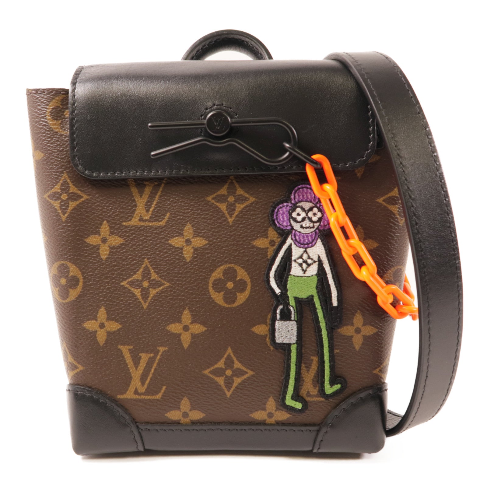 LOUIS VUITTON LV Steamer Nano Shoulder Bag M80327 Monogram Brown/Black