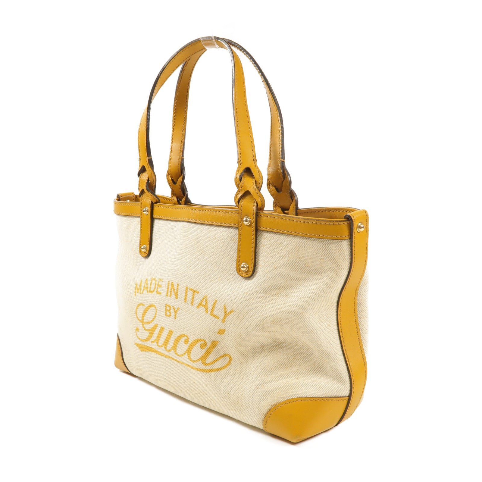 GUCCI GG Shoulder Bag 269878 Canvas Yellow Beige