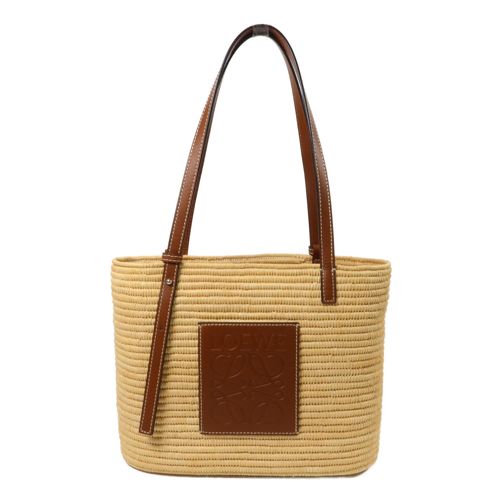 LOEWE Raffia Small Square Basket手挽袋
