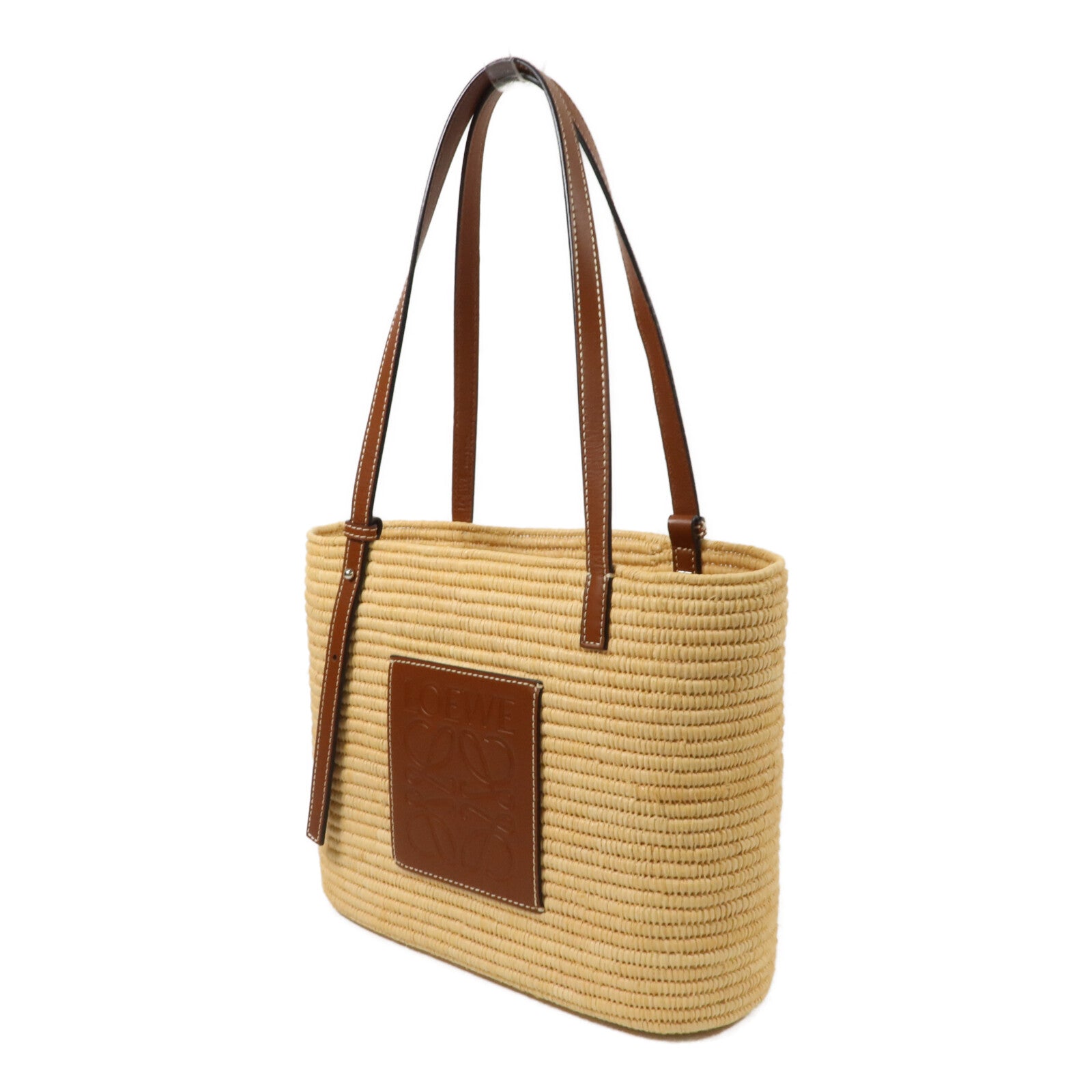 LOEWE Raffia Small Square Basket手挽袋
