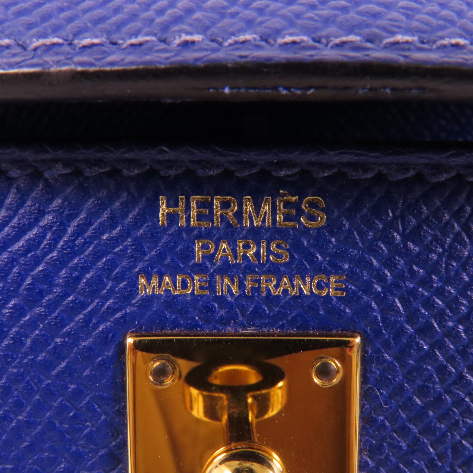 HERMES Epsom皮革Kelly 25金扣手挽肩背兩用袋