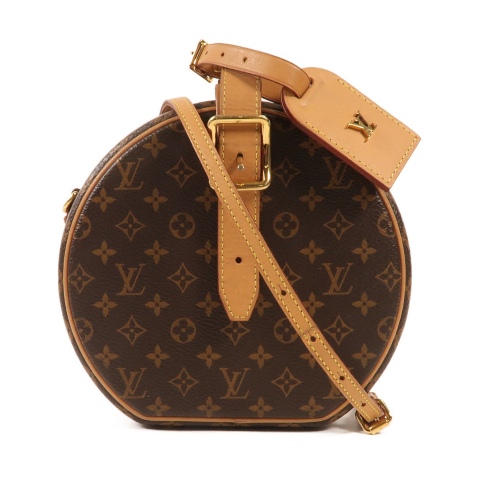LOUIS VUITTON Monogram Petite Boite Chapeau金扣手挽肩背兩用袋