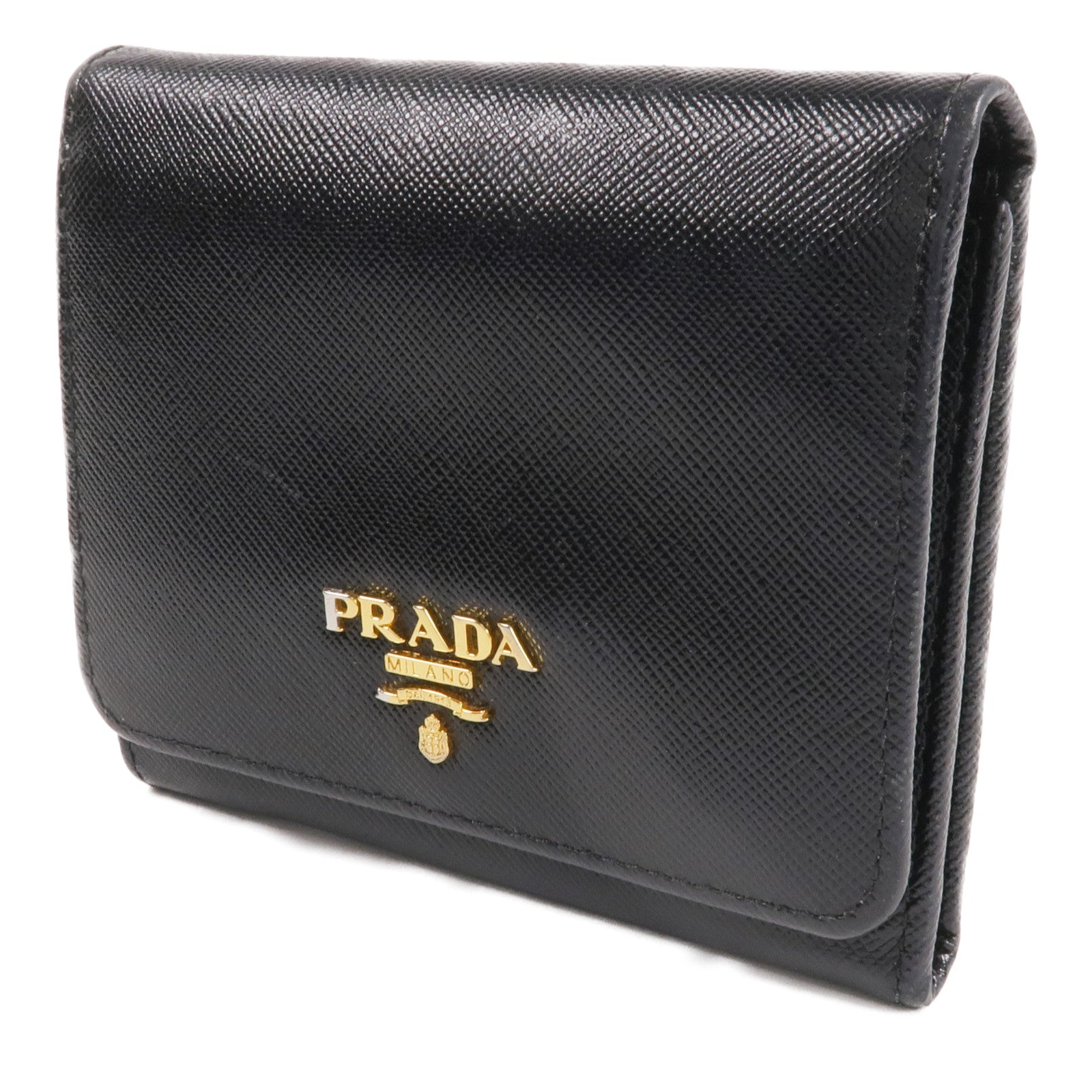 PRADA 牛皮皮革Wallet金扣錢包