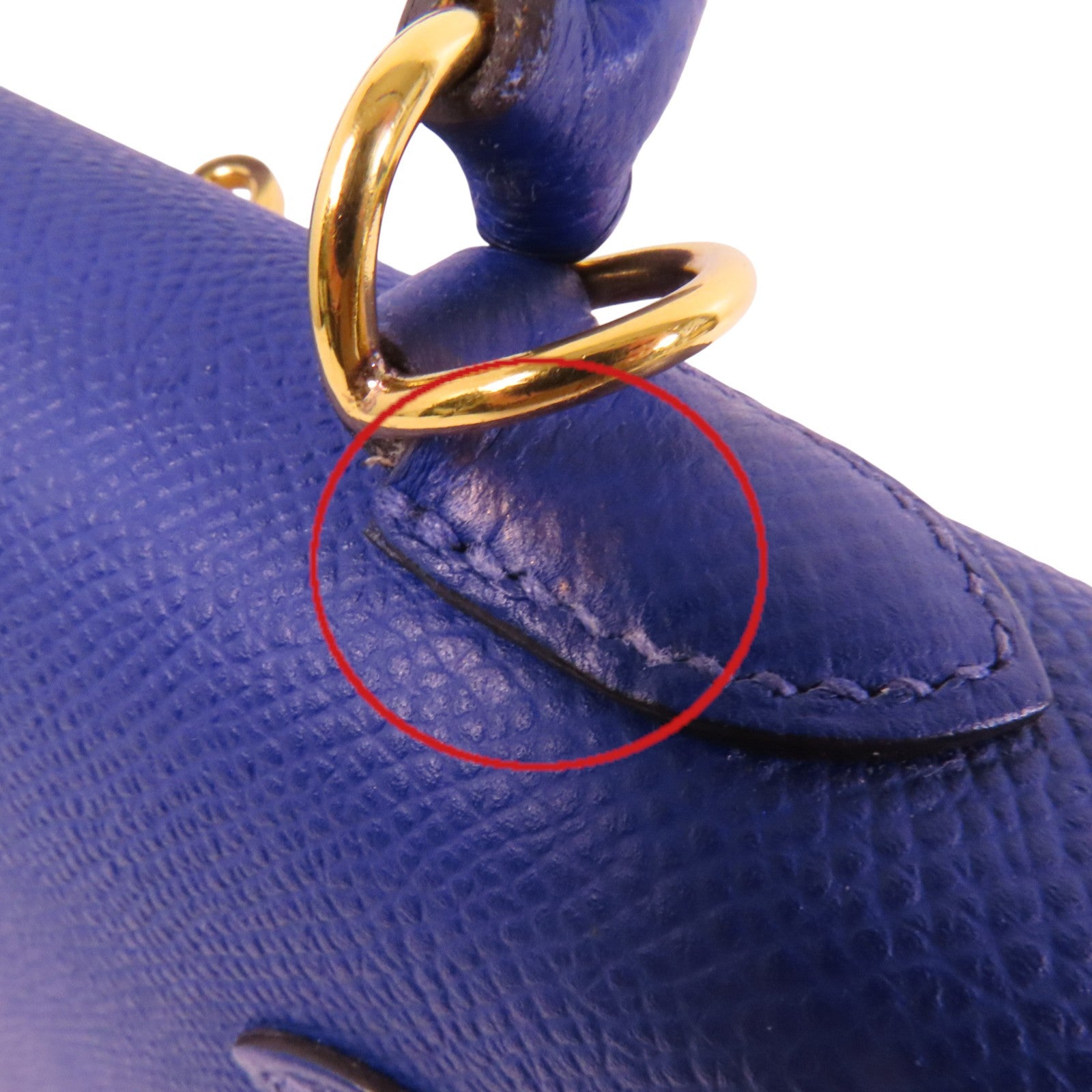 HERMES Epsom皮革Kelly 25金扣手挽肩背兩用袋