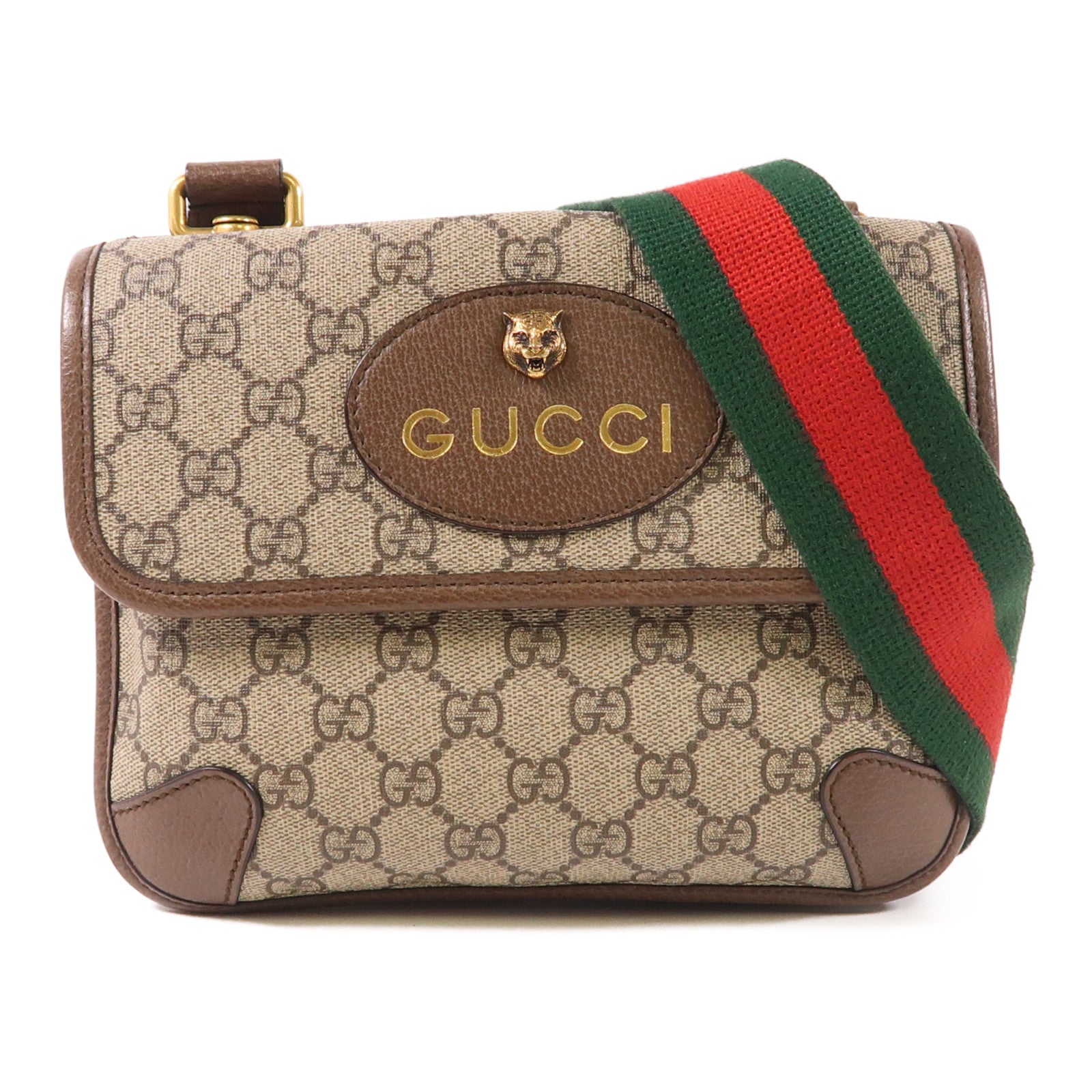 GUCCI GG GHW Neo Vintage Small Shoulder Bag 501050 Coated Canvas Brown