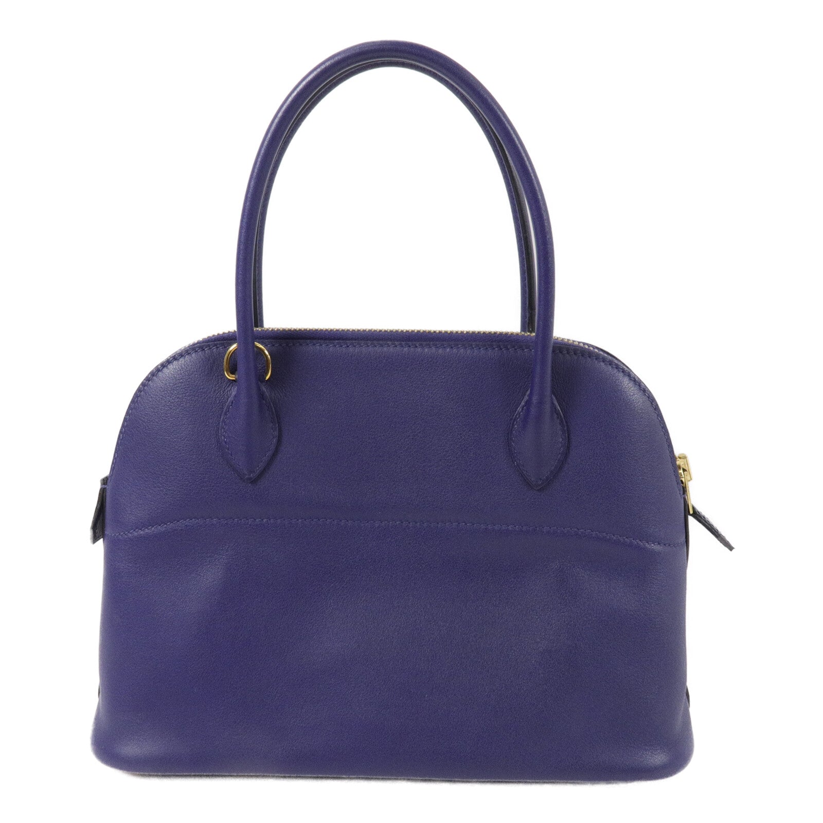 HERMES Swift皮革Bolide 27手挽肩背兩用袋Bleu Encre