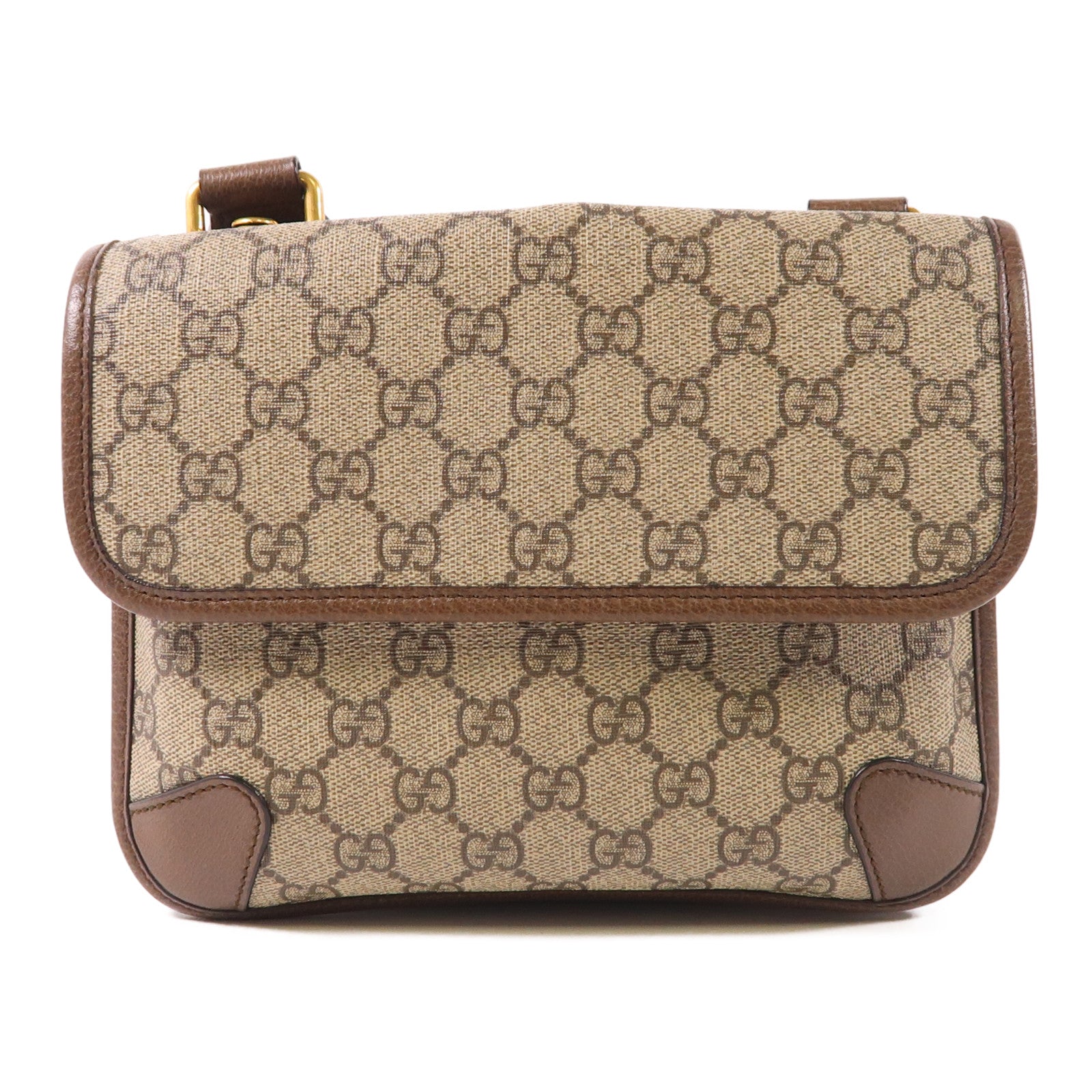 GUCCI GG GHW Neo Vintage Small Shoulder Bag 501050 Coated Canvas Brown