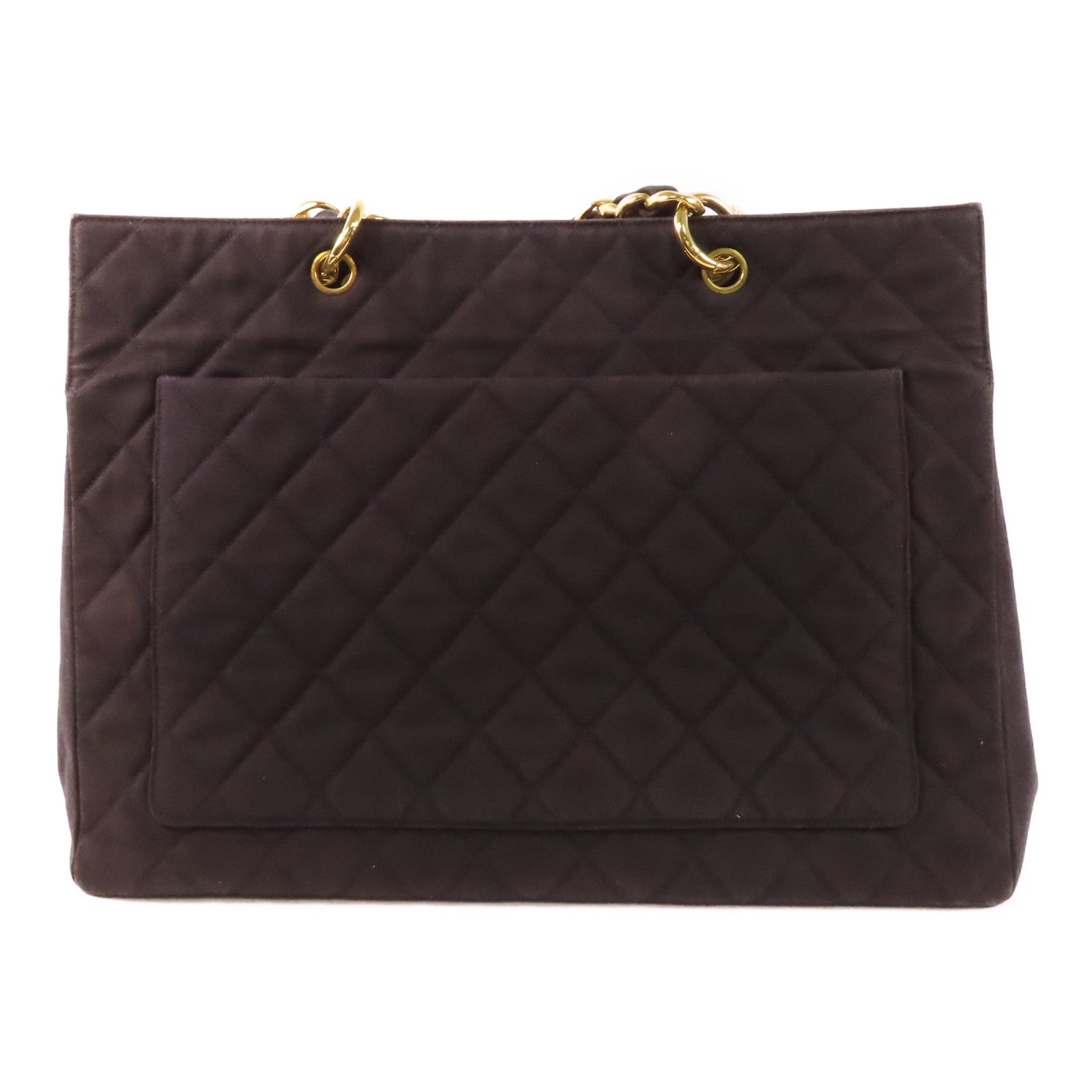 CHANEL CC GHW Shoulder Bag Canvas Black