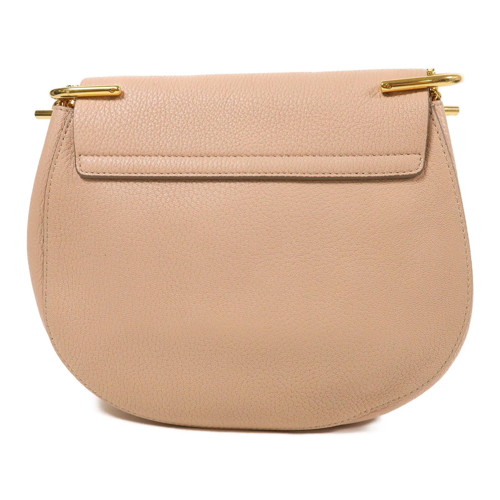 Chloe GHW Drew Shoulder Bag Calfskin Leather Pink