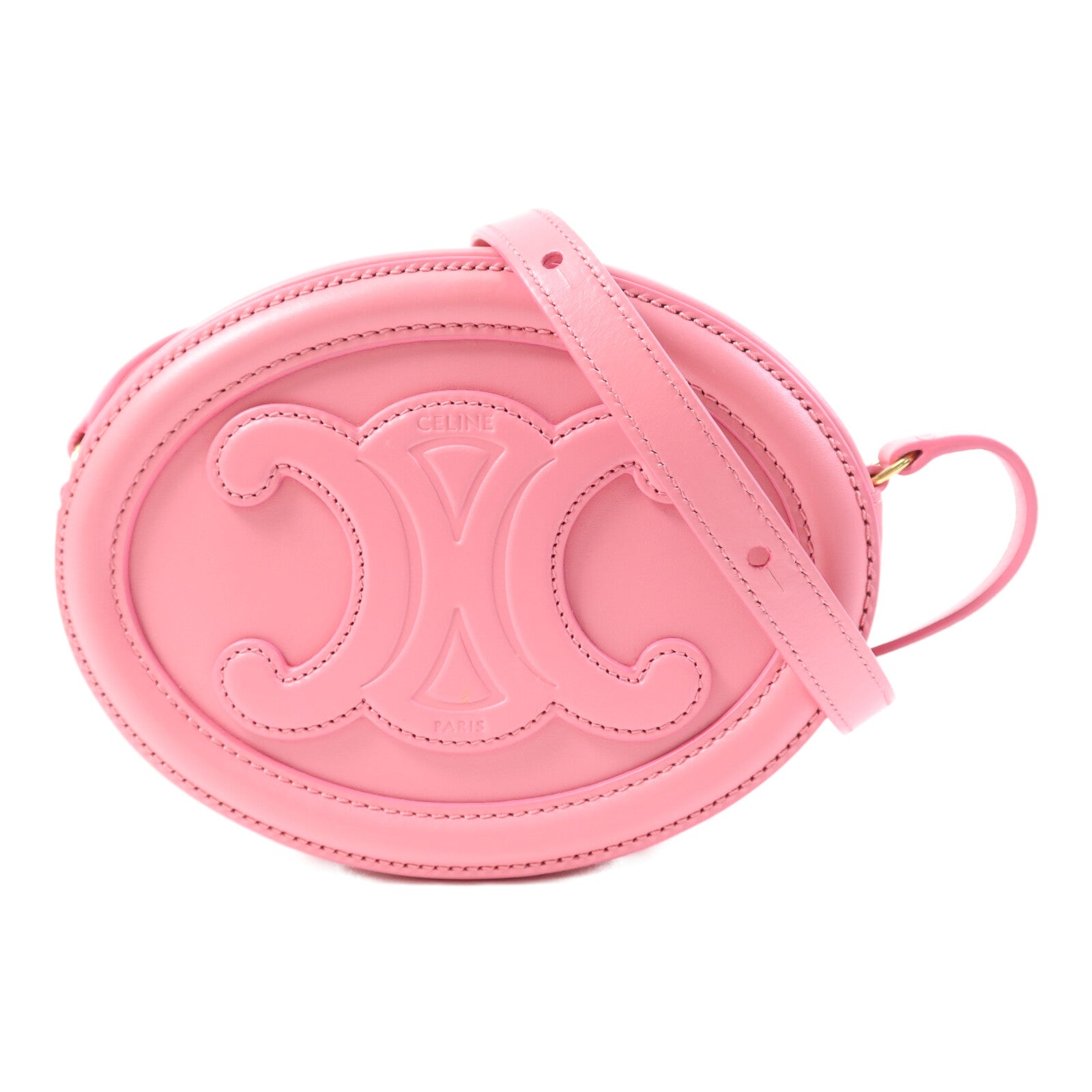 CELINE 牛皮皮革Cuir Triomphe金扣肩背袋