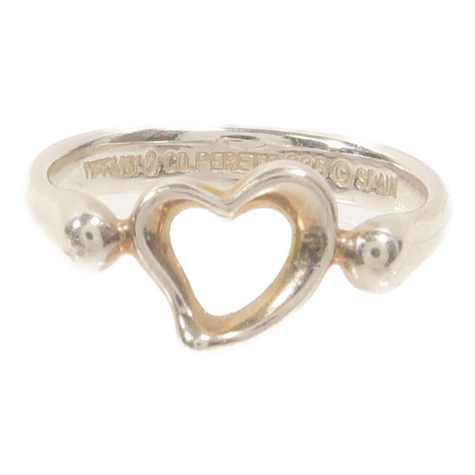 TIFFANY&CO 925純銀Elsa Peretti Open Heart Ring戒指