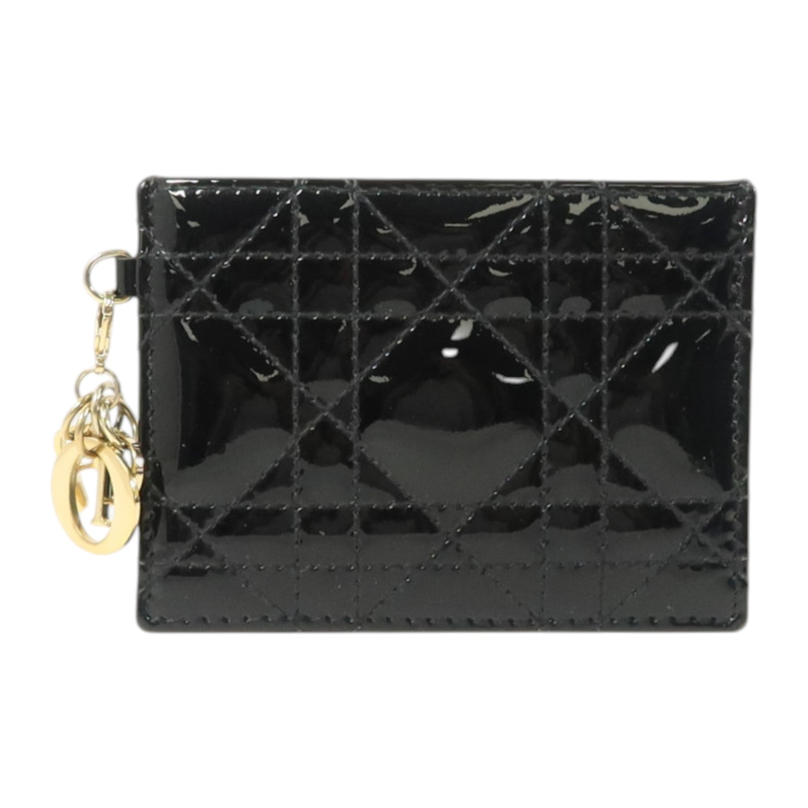 Dior 【激減優惠】漆皮皮革Lady Dior Card Case金扣卡片套
