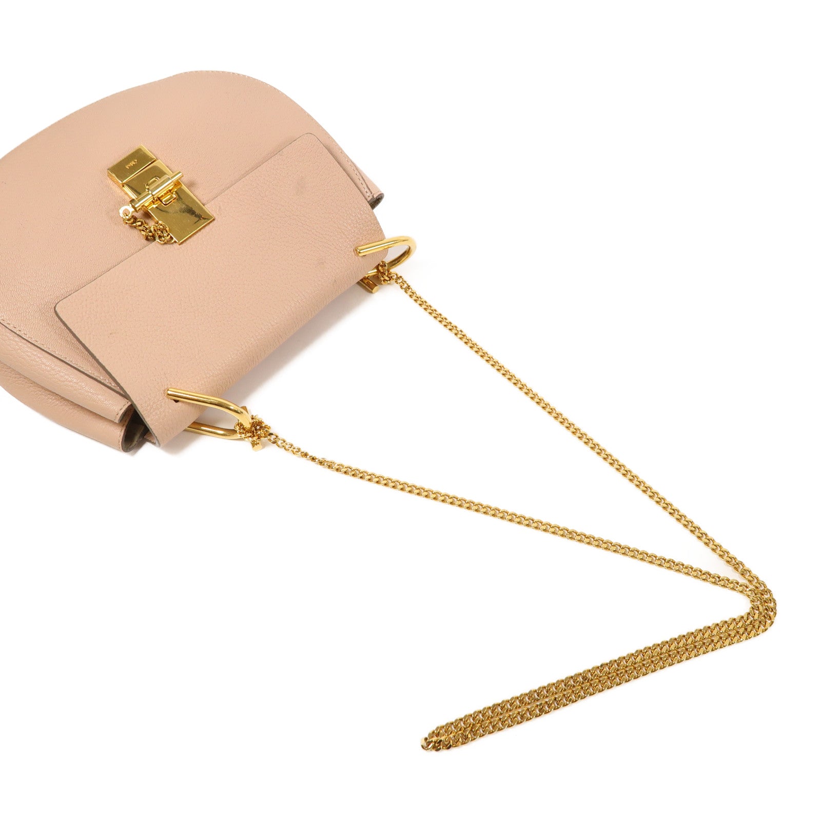 Chloe 牛皮皮革Drew金扣鏈帶肩背袋