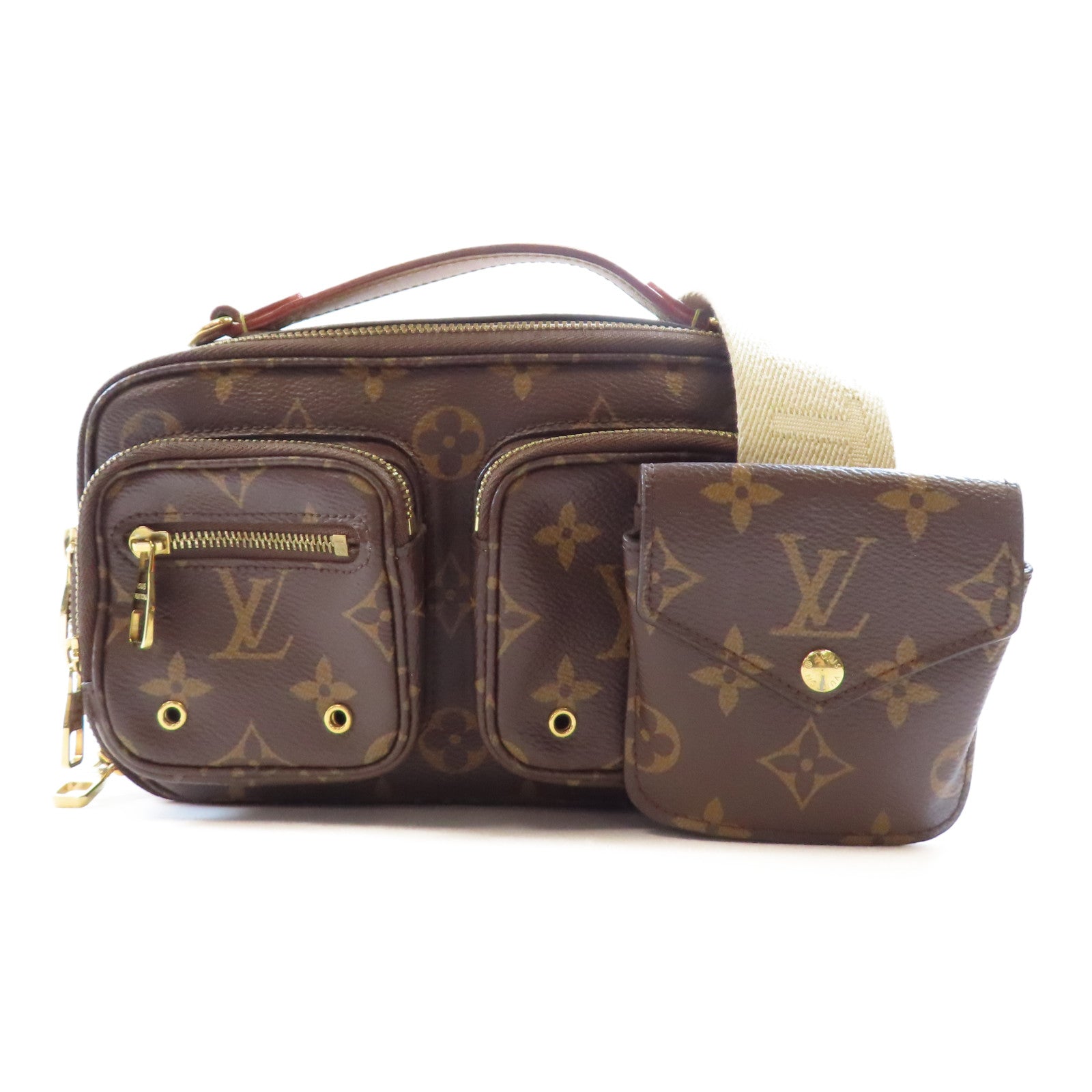LOUIS VUITTON LV GHW Utility 2 Way Shoulder Bag Handbag M80446 Monogram Brown